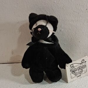GANZ Wee Bear Village Black and White Plush